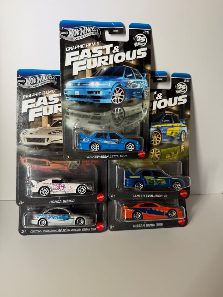 Hot Wheels Silver Series Graphic Remix Fast & Furious Set – Bedazzle ...
